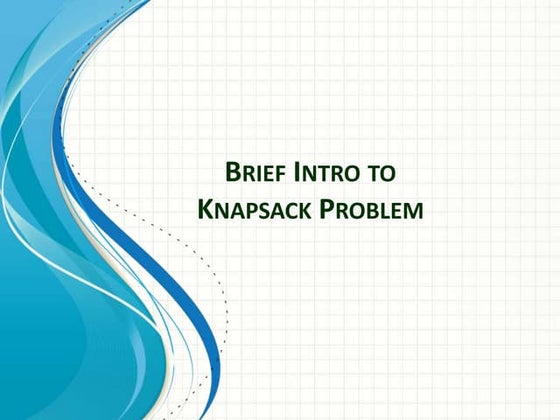 knapsack problem