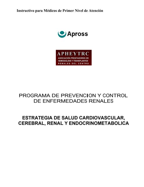 Prevencion y control de enfermedades renales