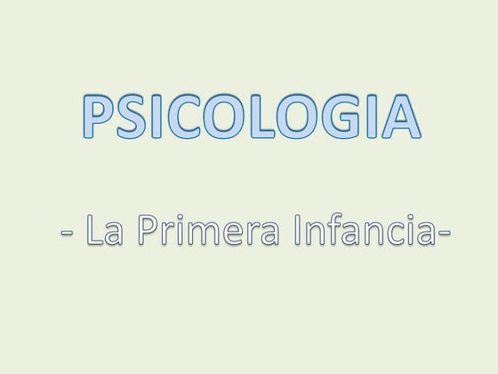 Primera infancia