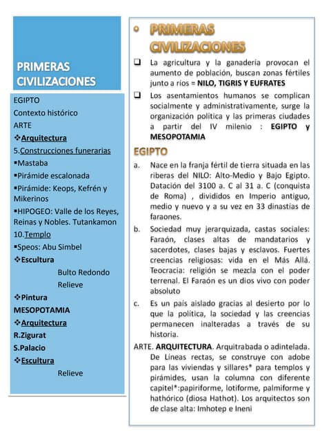 Primeras civilizaciones