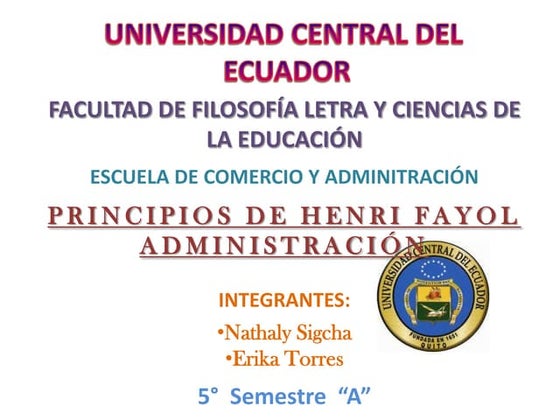 Principios de fayol