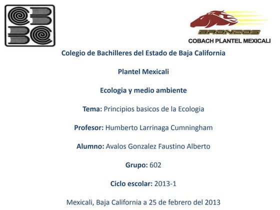 Principios de la ecologia faustino