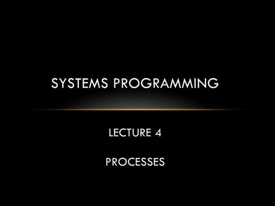 Systems Programming Assignment Help - Processes