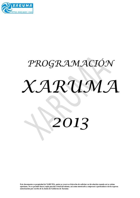 Programación Xaruma 2013