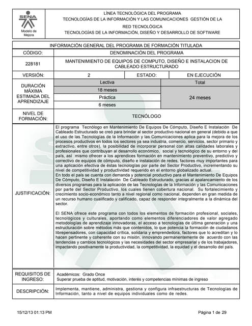 Programa de formacion