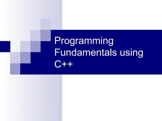 Programming fundamentals lecture 1&2