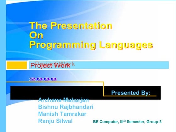 Programming languages