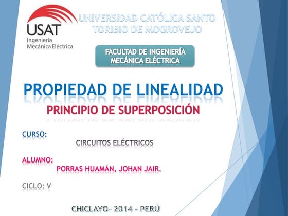 Propiedad de linealidad - Principio de Superposición