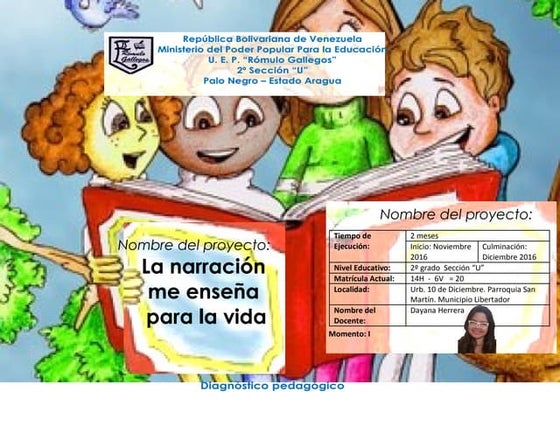 Proyecto de aula / Proyecto escolar La narracion me enseña para la vida