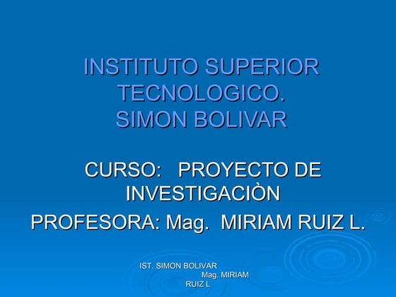 Proyecto de Invertigacion