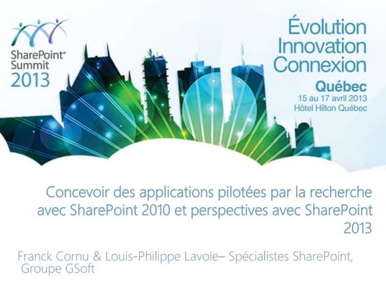 Concevoir des applications SharePoint basées sur la recherche