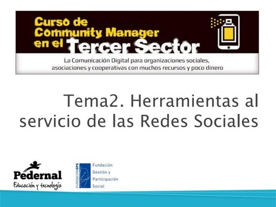 Tema 2 Curso Community Manager en el Tercer Sector (cm3sector): Redes Sociales