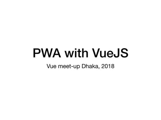 Pwa with vue js