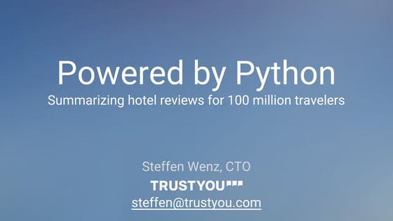 Powered by Python - PyCon Germany 2016