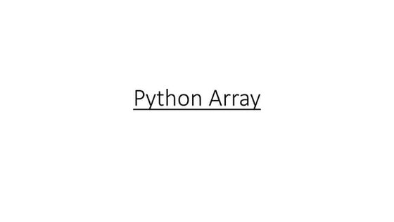 Python array