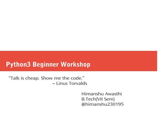 Python basics