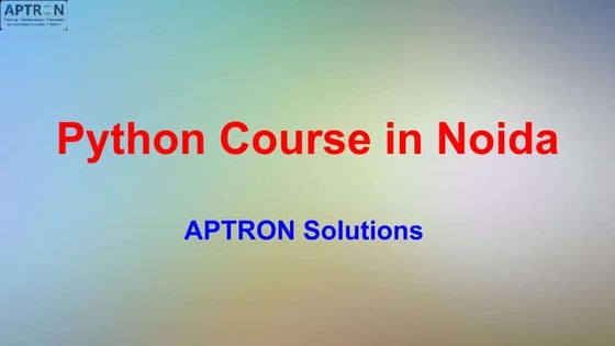 Python Course in Noida.              pptx