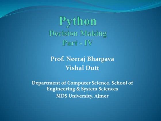 Python decision making part4