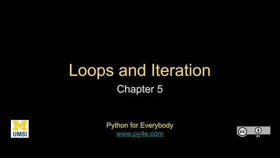 Pythonlearn-05-Iterations Lecture Python