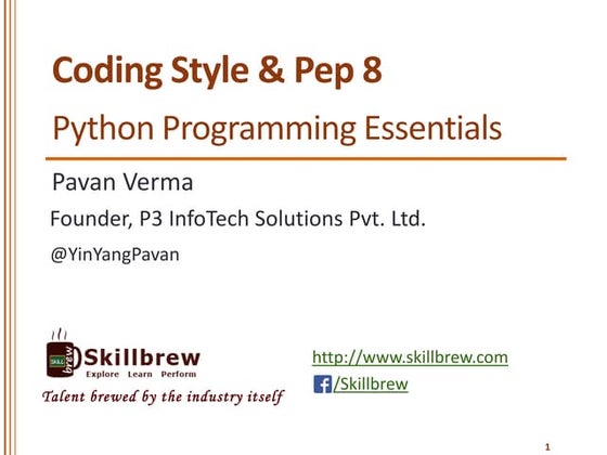 Python Programming Essentials - M31 - PEP 8