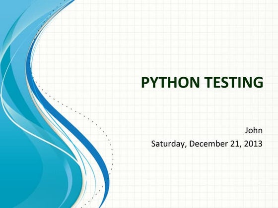 Python  testing