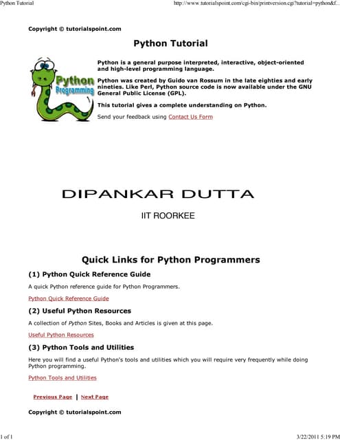 Python tutorial