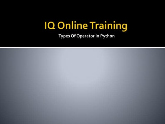 Python tutorials for beginners | IQ Online Training