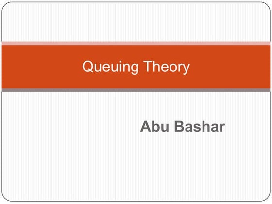 Queuing theory