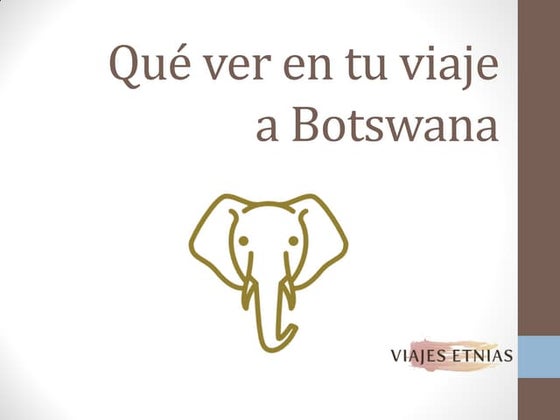 Qué ver en tu viaje a Botswana