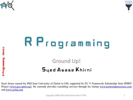 R programming groundup-basic-section-i