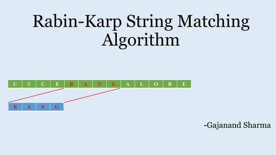 Rabin karp string matching algorithm