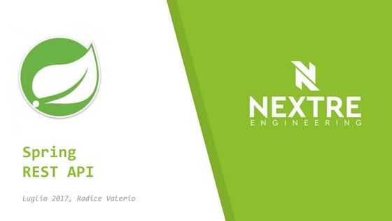 SPRING - MAVEN - REST API (ITA - Luglio 2017)