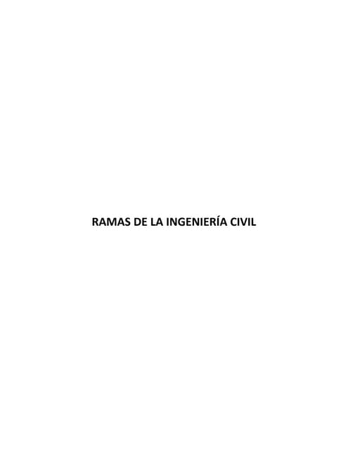Ramas de la ingeniería civil