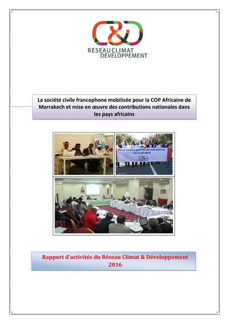 Rapport d'activité RC&D 2016