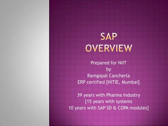 SAP Overview