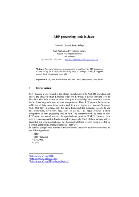 Rdf Processing Tools In Java