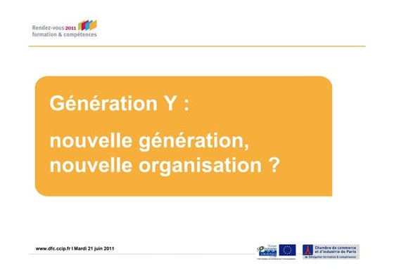 Rdv formation & compétences  sondage generation-y