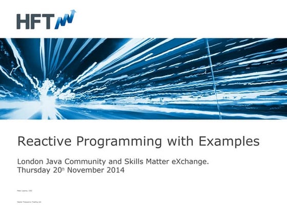 Reactive programming with examples