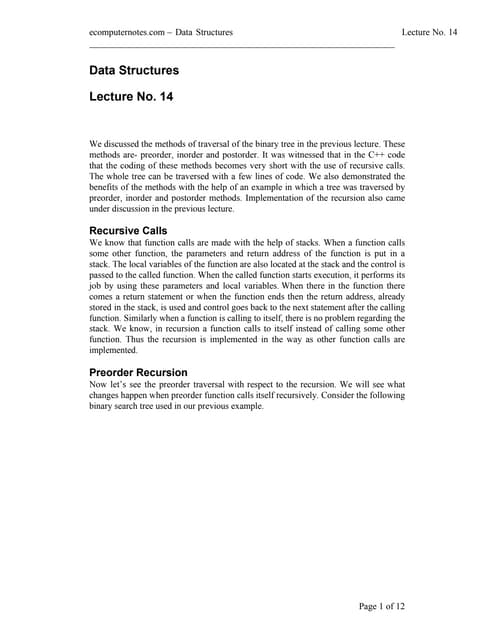 computer notes -  Recursion