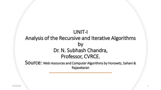 Recursive algorithms