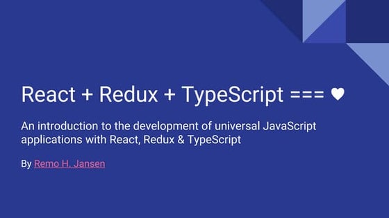 React + Redux + TypeScript === ♥