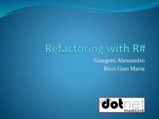 Refactoring ASP.NET and beyond