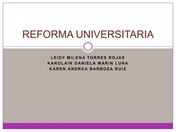 Reforma universitaria