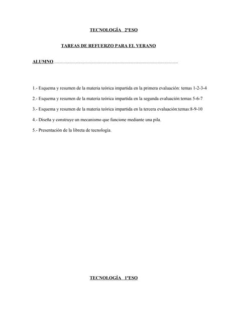 Refuerzo verano