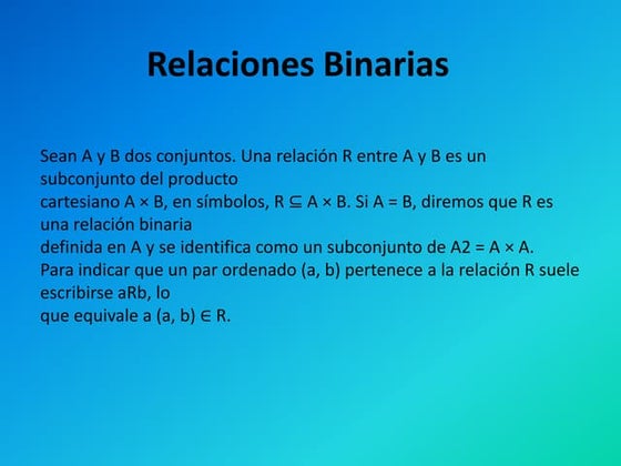 Relaciones binarias power point