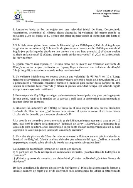 Repaso semana santa
