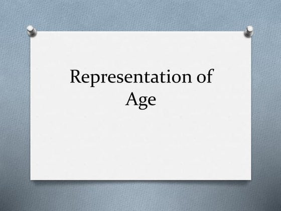 Representation of age