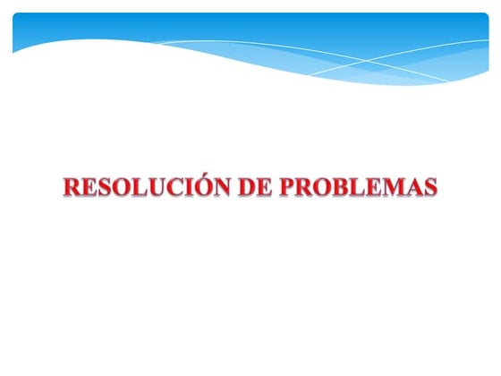 Resolución de problemas (oa)