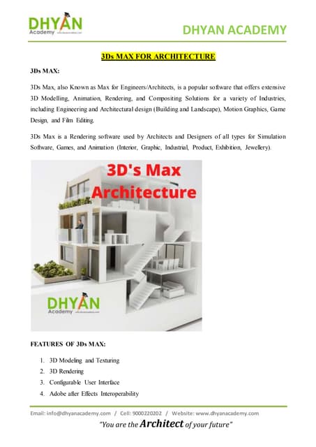 What is 3ds MAX Architecture?