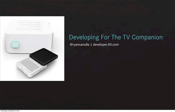 RIA Unleashed - Developing for the TV with litl os